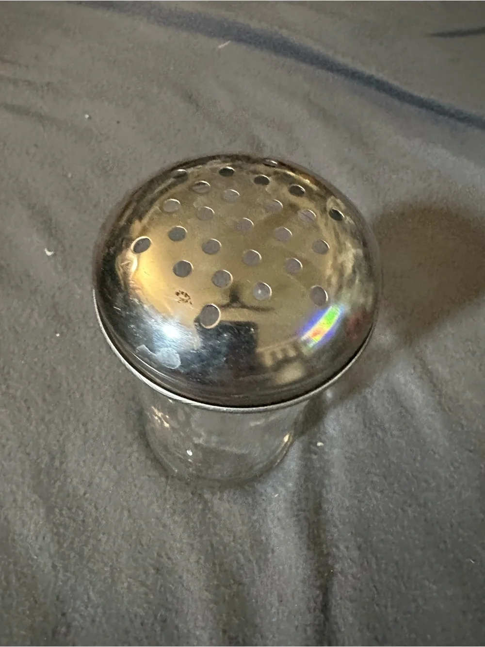Classic Glass Spice Shaker with Silver Metal Lid